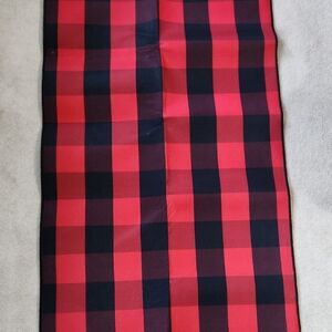 Christmas Winter Front Porch Rug Buffalo Plaid Christmas Door Red/Black - OS
